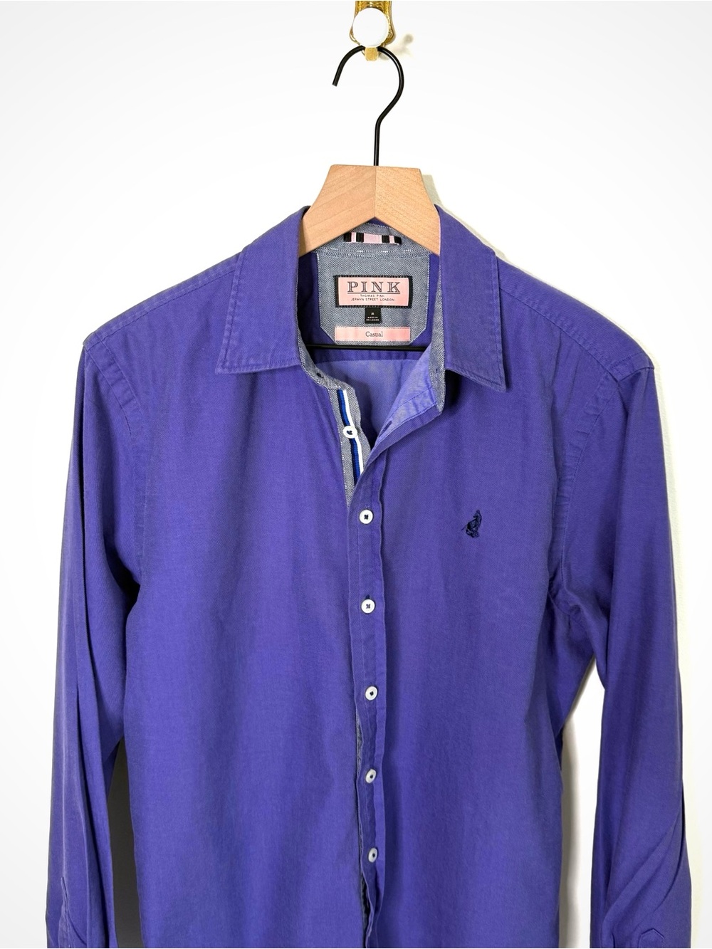 Thomas Pink Purple Casual Button Down | M